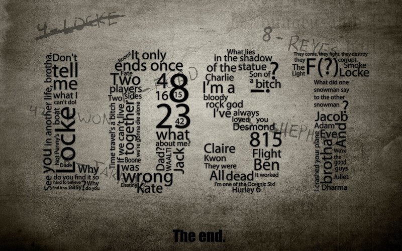 Text Collage on Textured Background