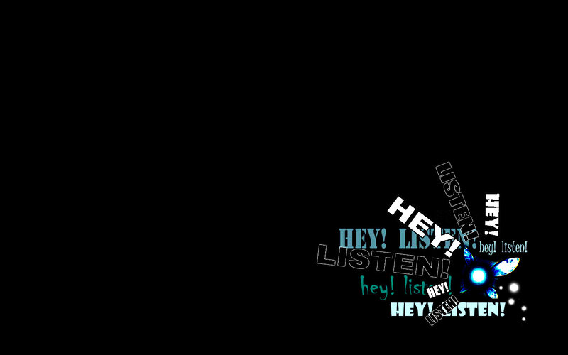 text collage with glowing object