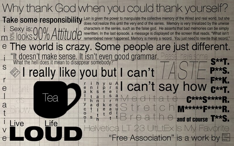 Text Collage with Mug