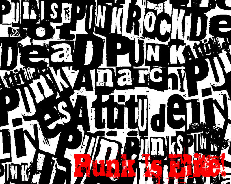 Text Collage with Punk Theme