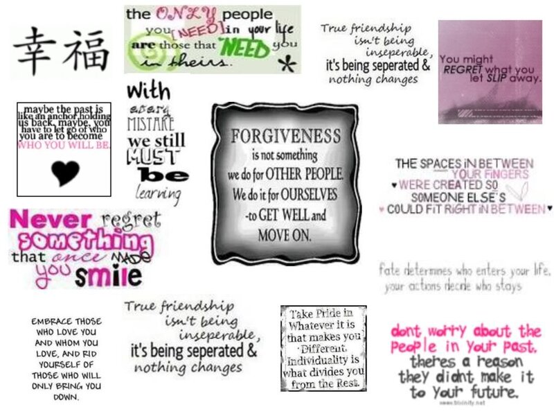 Text Collage with Quotes — Black