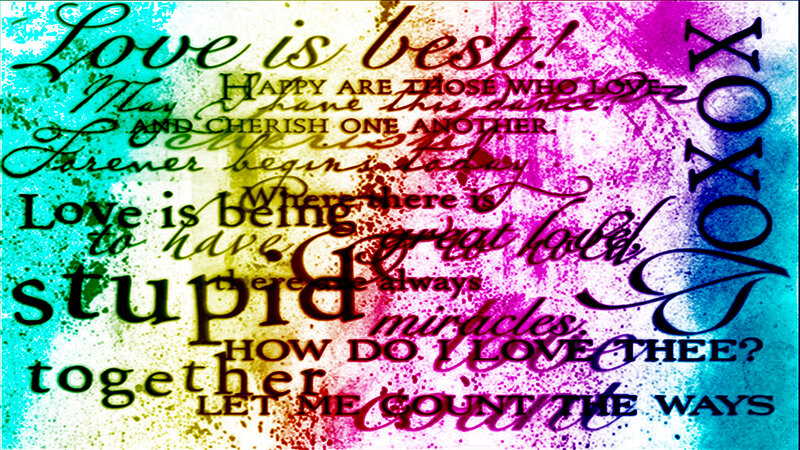 Text Collage with Quotes — Pink