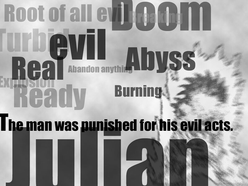 Text Collage with Shadow