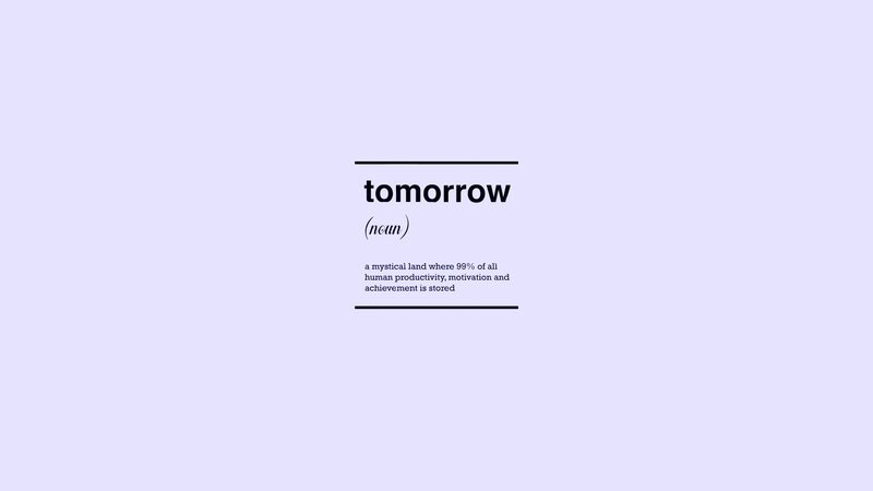 Text Definition of Tomorrow — Purple