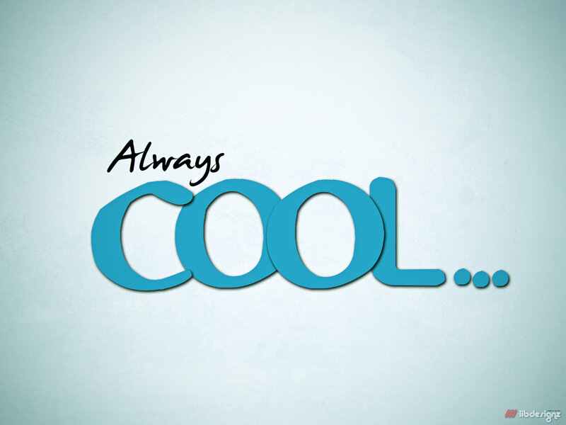 Text Design on Blue Background