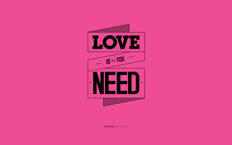 Text Design on Pink Background