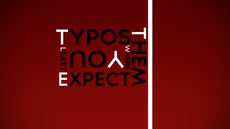 Text Design on Red Background