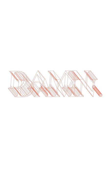 Text Design on White Background — Red