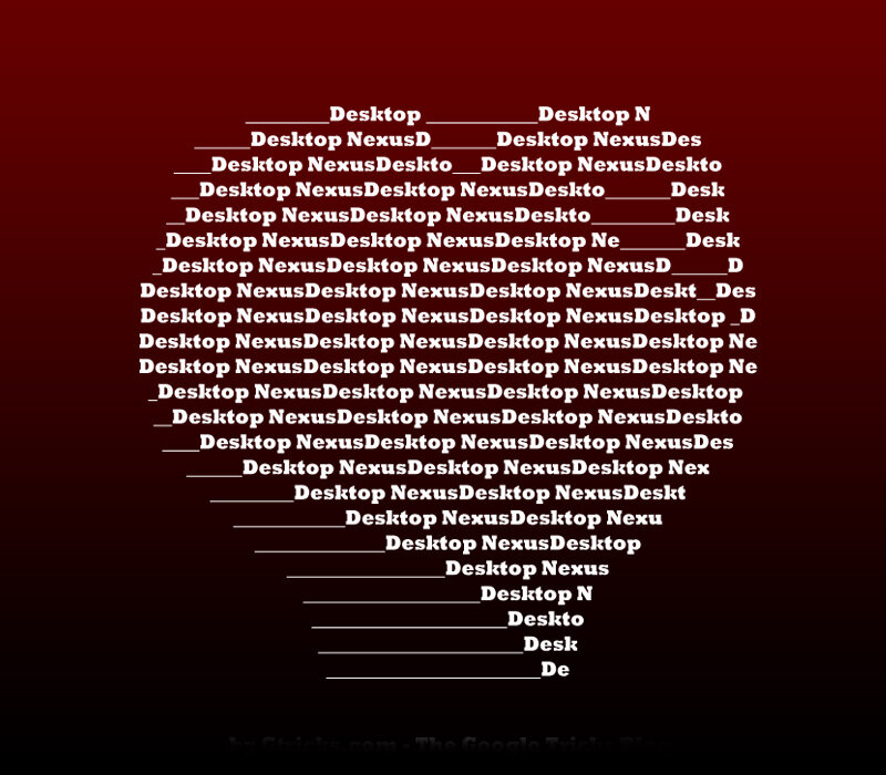 Text Forming a Heart Shape