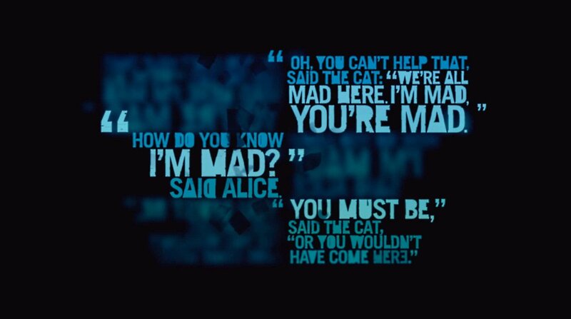 Text from Alice in Wonderland