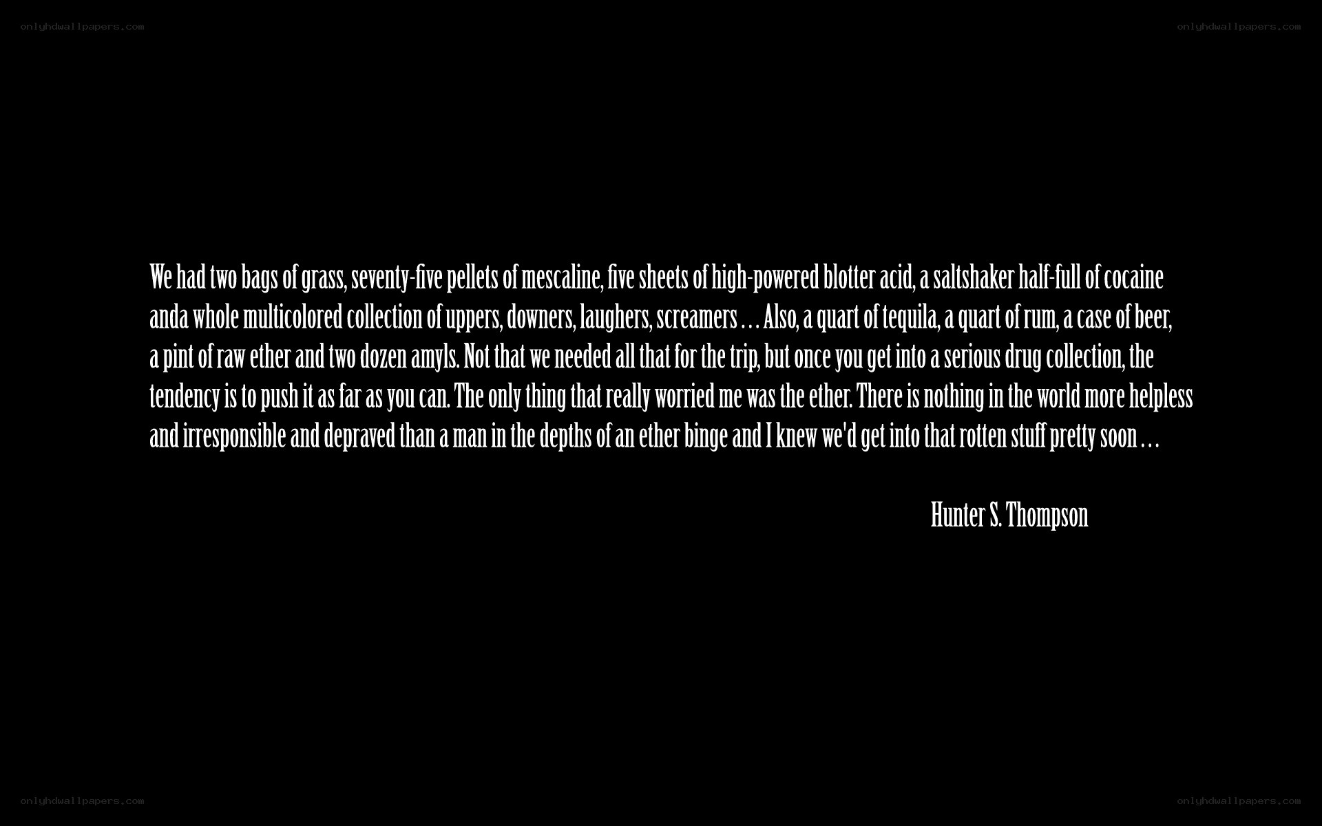 text from hunter s thompson