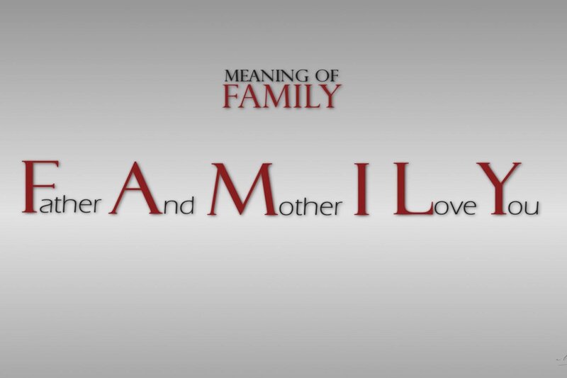 Text Graphic with Family