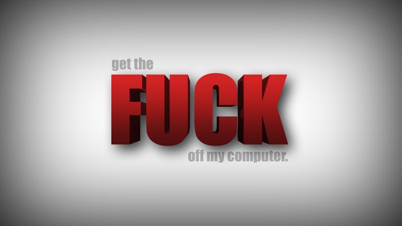 text graphic with profanity