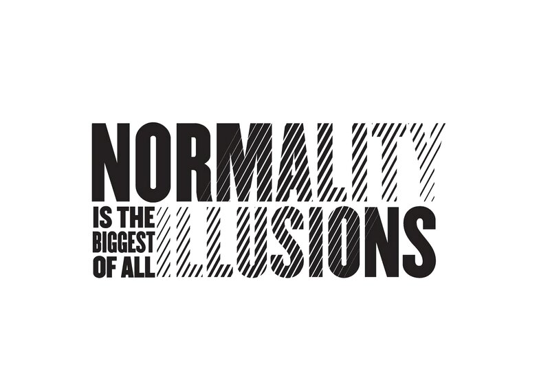 Text Graphic with Stripes