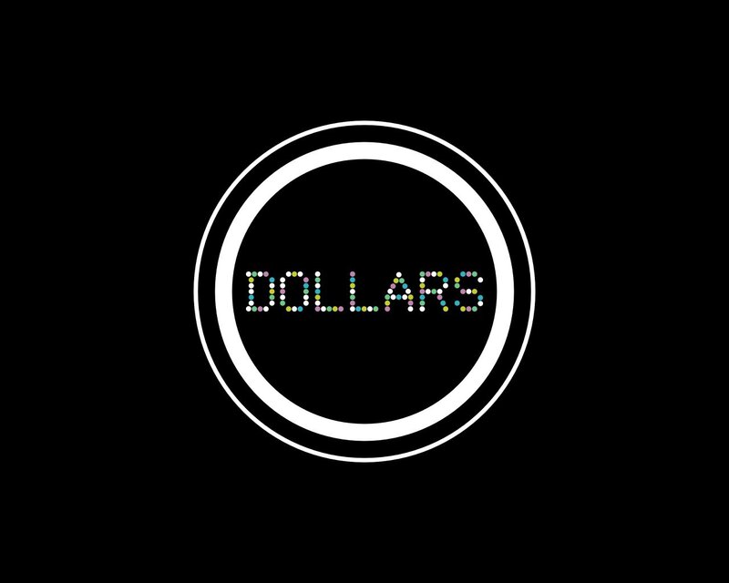 Text in a Circle — Black, Minimalist, Vector Art, Dots