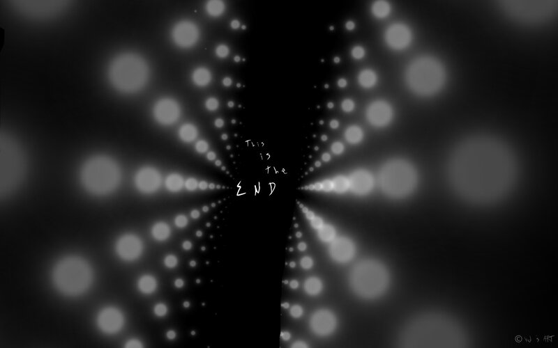 Text in a Tunnel of Lights