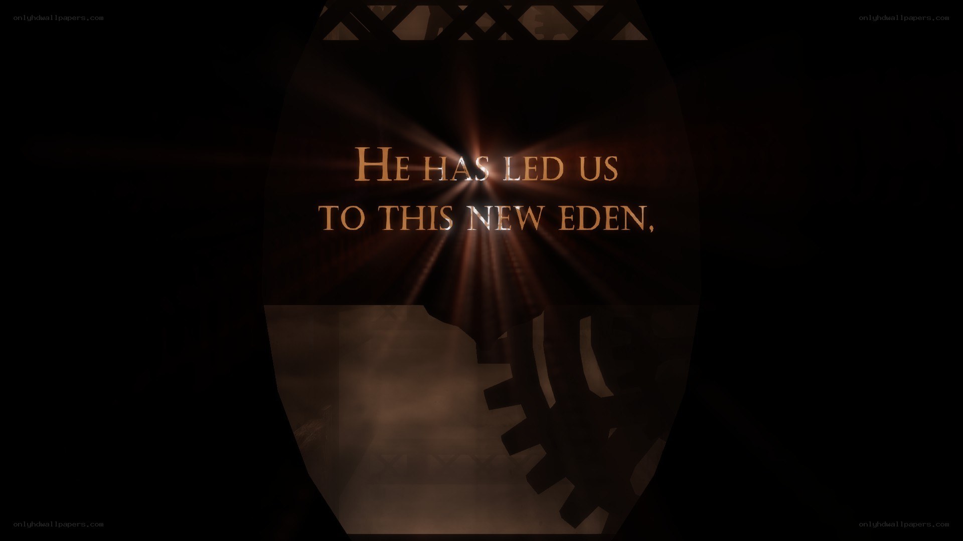 text in dark setting