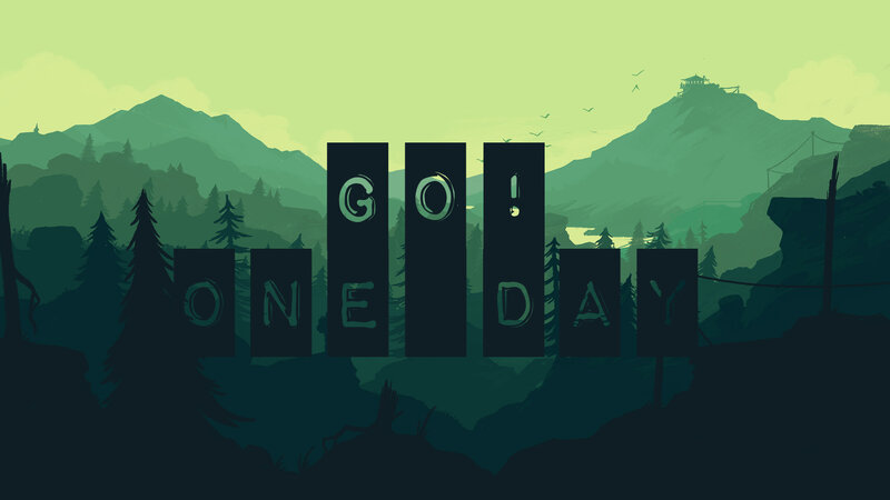 Text in Forest Landscape