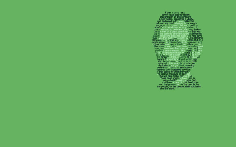 Text in Head Shape — Green
