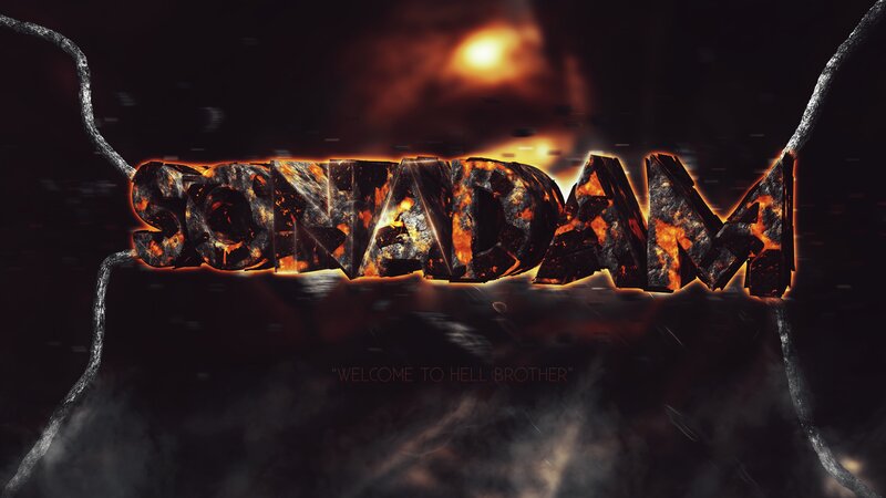 Text in Molten Rock