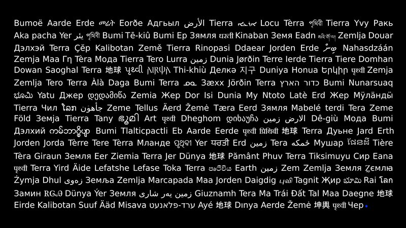 Text in Multiple Languages — Black