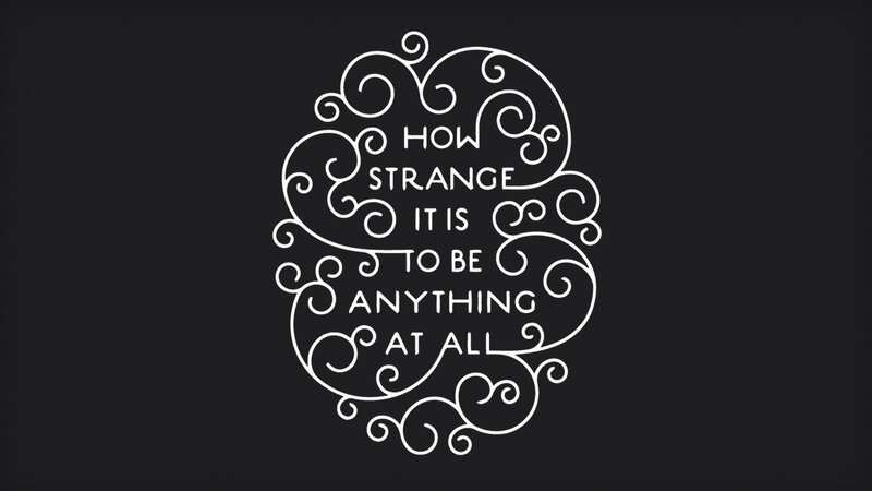 Text in Ornate Frame — Black