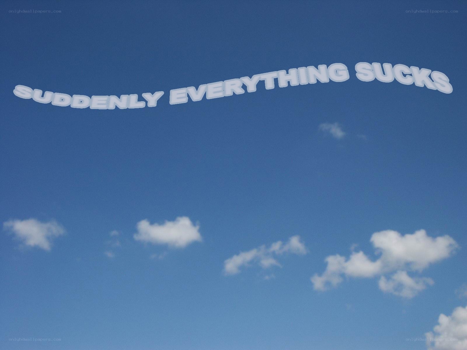 text in the sky