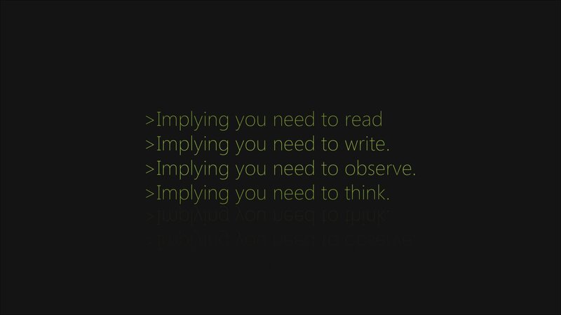 text list on dark background