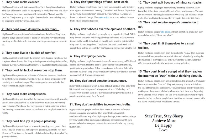 Text List on White Background — Black