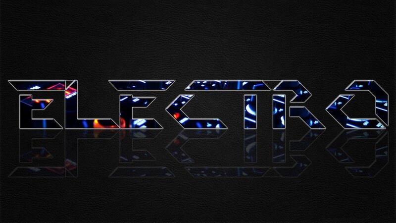 Text Logo on Black Background — Dark, Digital Art, Reflection
