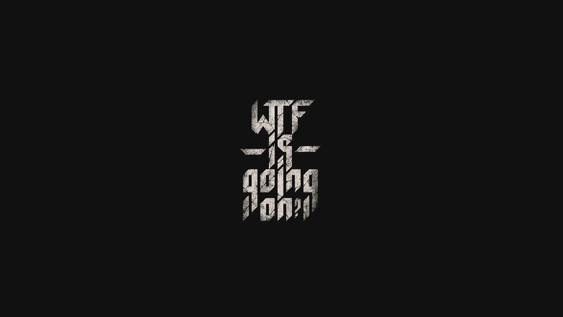 Text Logo on Black Background — Dark, Minimalist, Black Background
