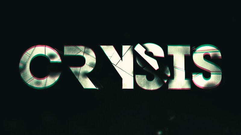 Text Logo on Black Background — Dramatic, Digital Art, Black Background
