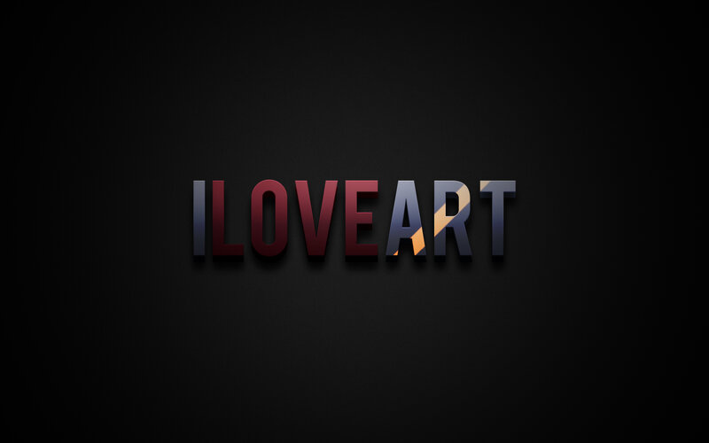 Text Logo on Black Background — Minimalist