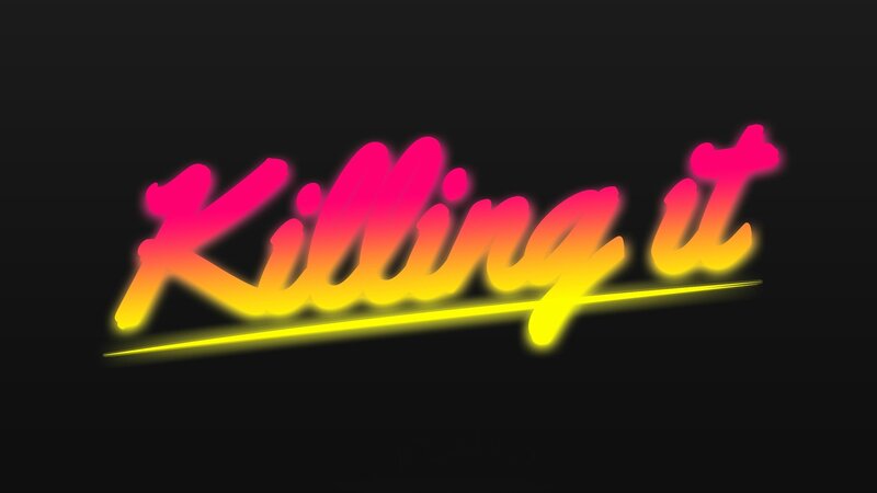 Text Logo on Black Background — Retro, Digital Art