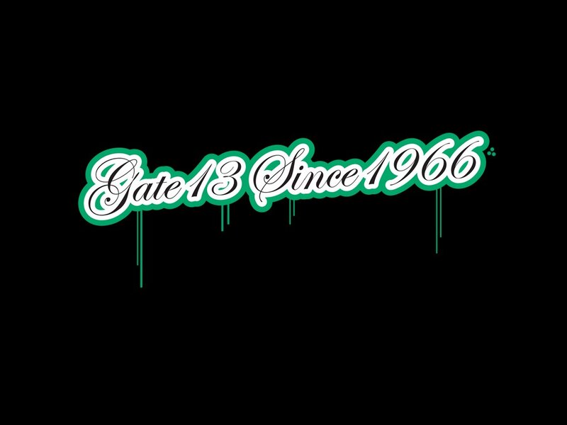 Text Logo on Black — Minimalist, Vector Art, Green Outline
