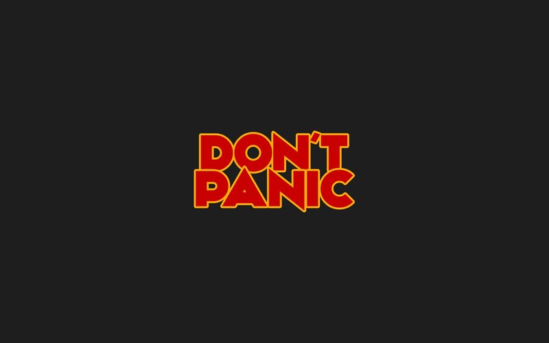 Text Logo on Black — Minimalist, Vector Art, Red