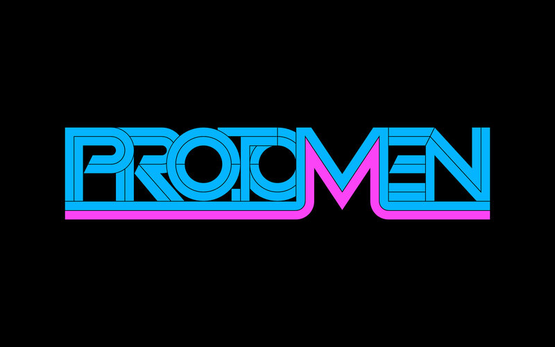 Text Logo on Black — Retro, Vector Art