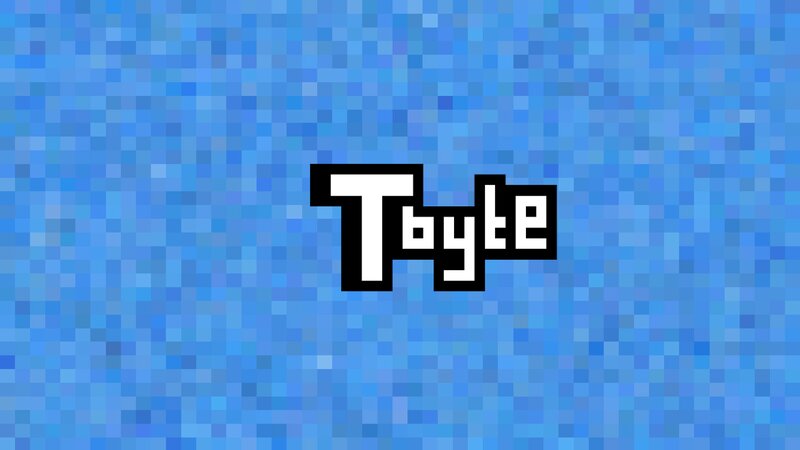 Text Logo on Blue Background — Minimalist