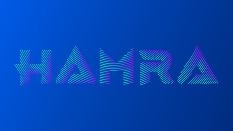 Text Logo on Blue Background — Modern
