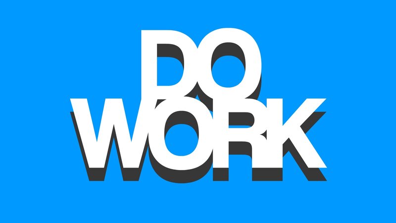 Text Logo on Blue — Bold