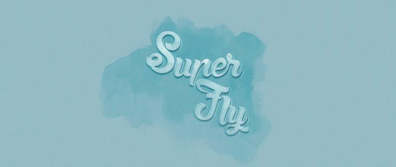 Text Logo on Blue