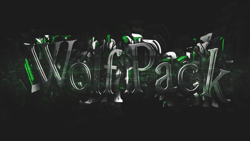 Text Logo on Dark Background — Black, Digital Art, Green Light