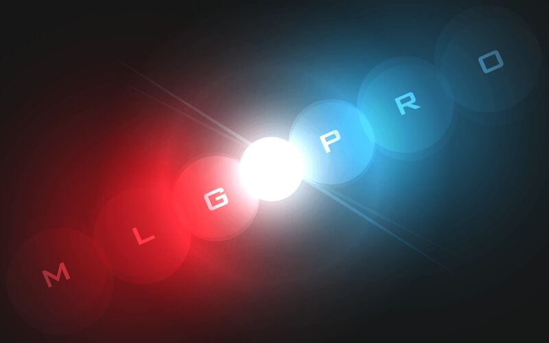 Text Logo on Dark Background — Black, Dramatic, Digital Art, Red Circles