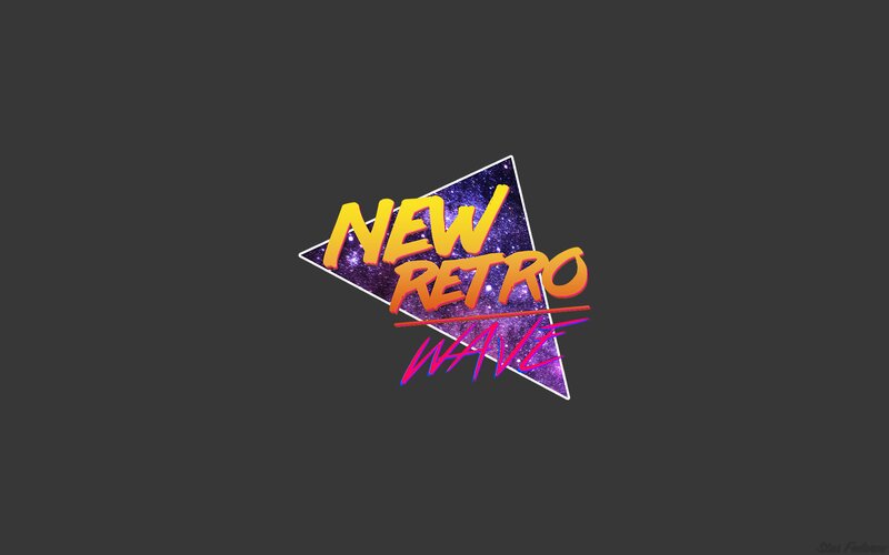 Text Logo on Dark Background — Gray, Retro