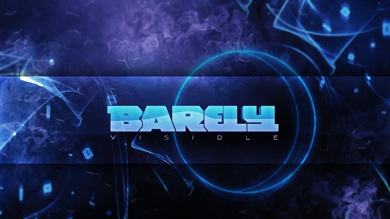 Text Logo on Digital Background — Blue