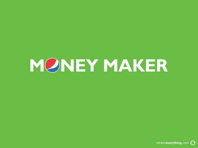 Text Logo on Green
