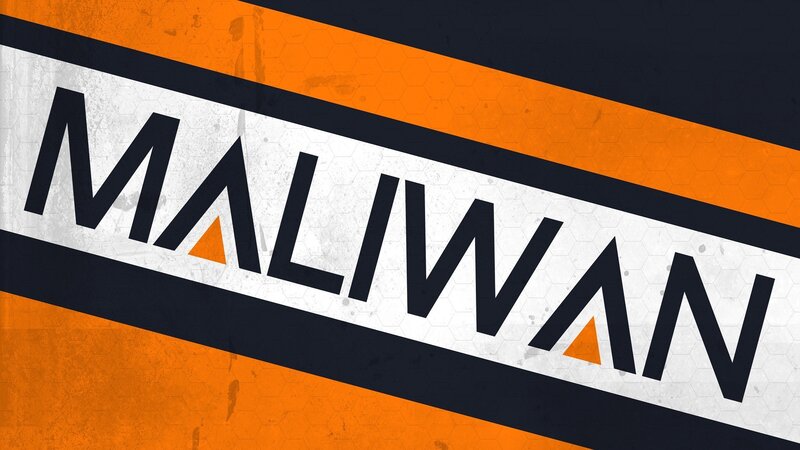 Text Logo on Patterned Background — Orange