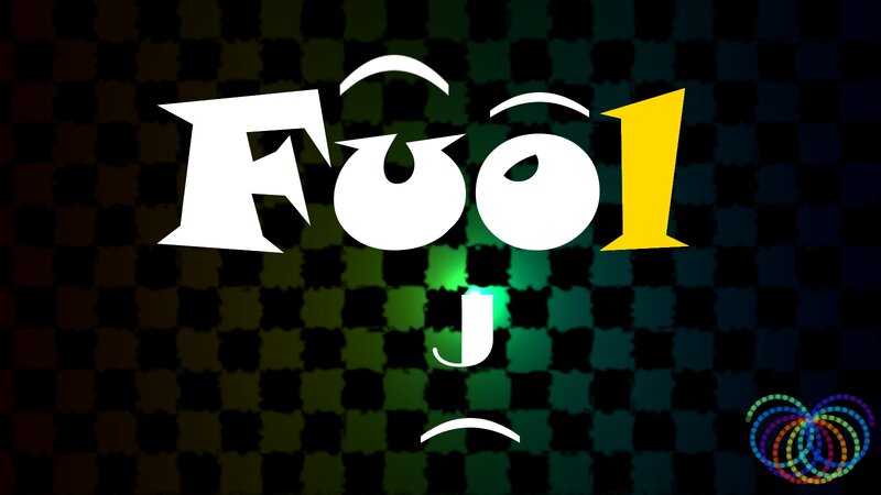 Text Logo on Patterned Background