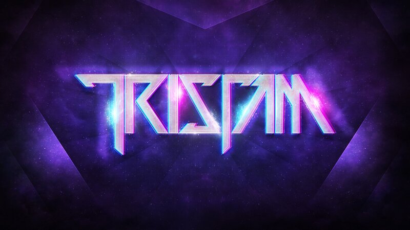 Text Logo on Space Background — Purple