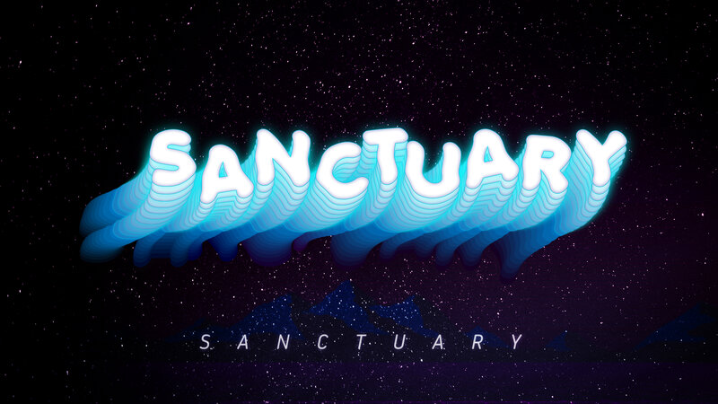 Text Logo on Starry Background
